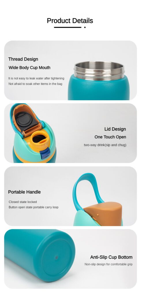 Insulated Water Bottle with Straw